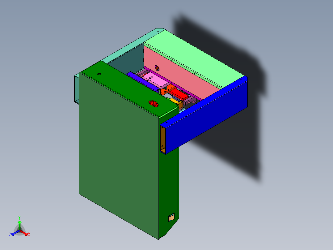全自动高速多点滴胶机正等轴测图