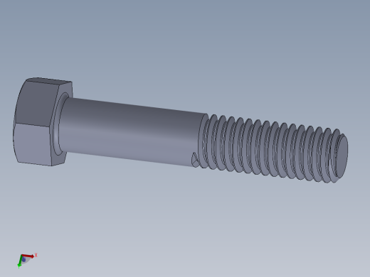 UNC 六角螺栓-Hex Bolt 0.375-16 x 2.SLDPRT
