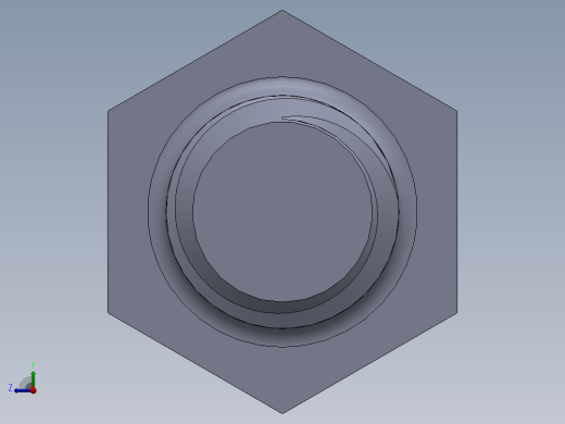 UNC 六角螺栓-Hex Bolt 0.375-16 x 2.SLDPRT右视缩略图