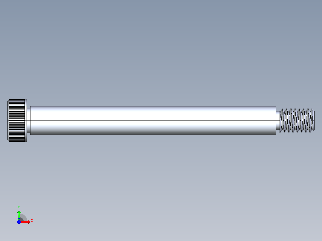 内六角螺螺栓-SB 0.3125-18 x 3.25前视图