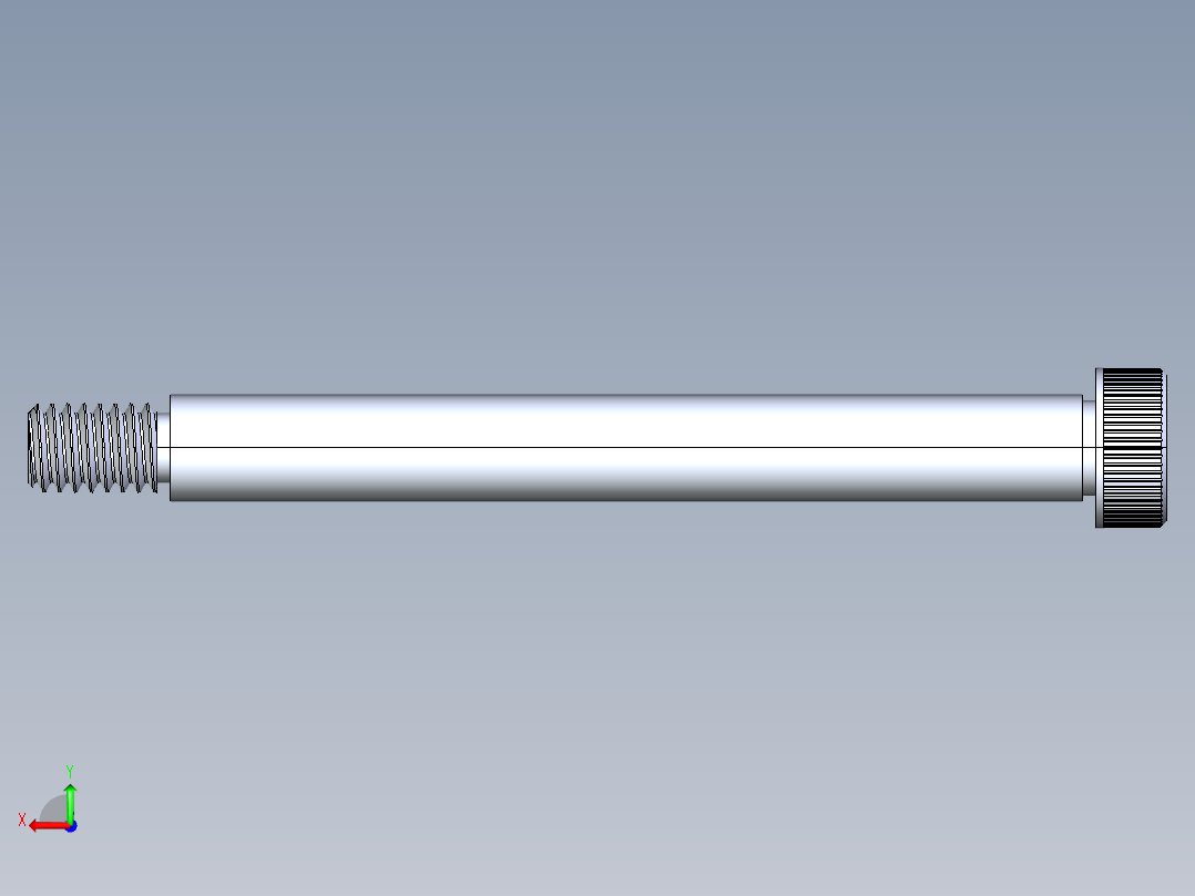 内六角螺螺栓-SB 0.3125-18 x 3.25后视图