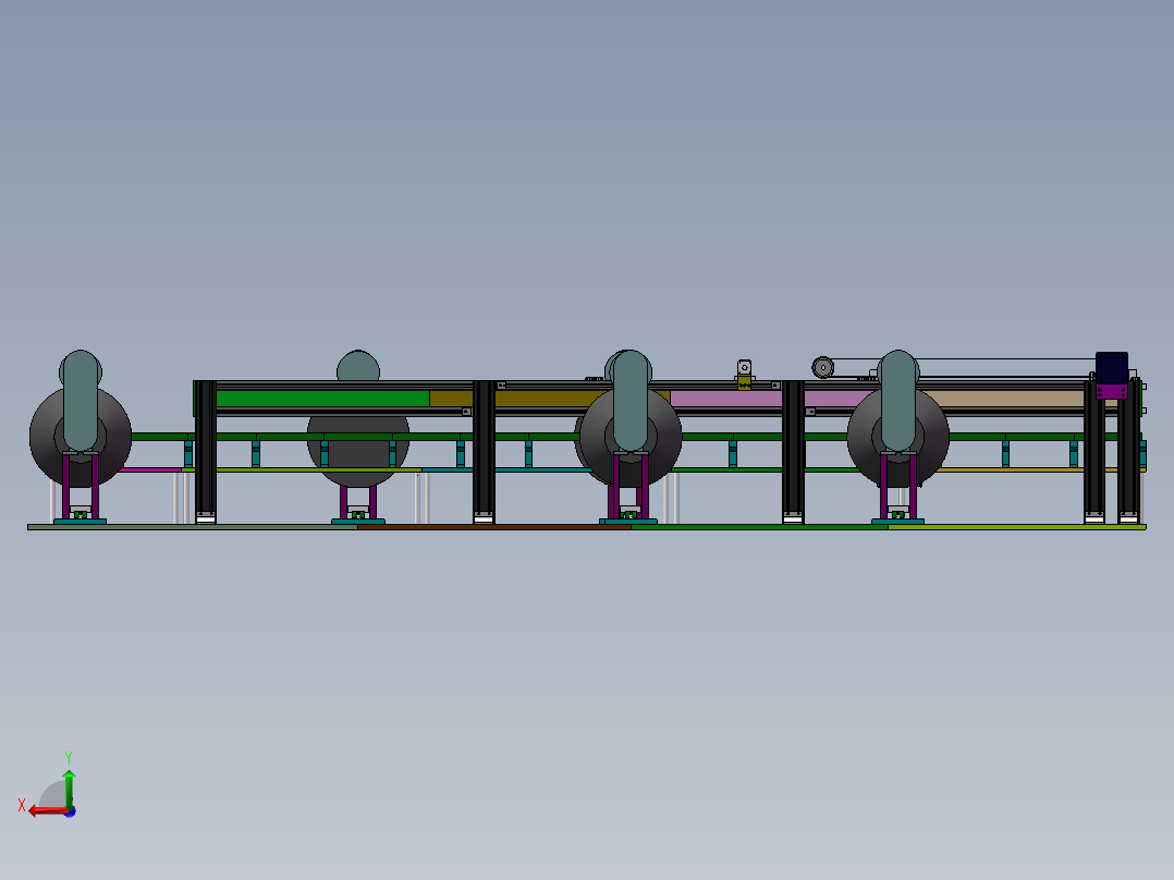 铝自动攻丝机后视图