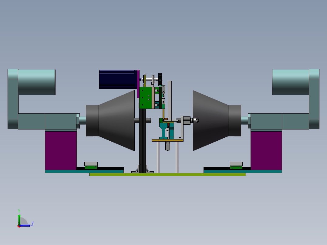 铝自动攻丝机左视图
