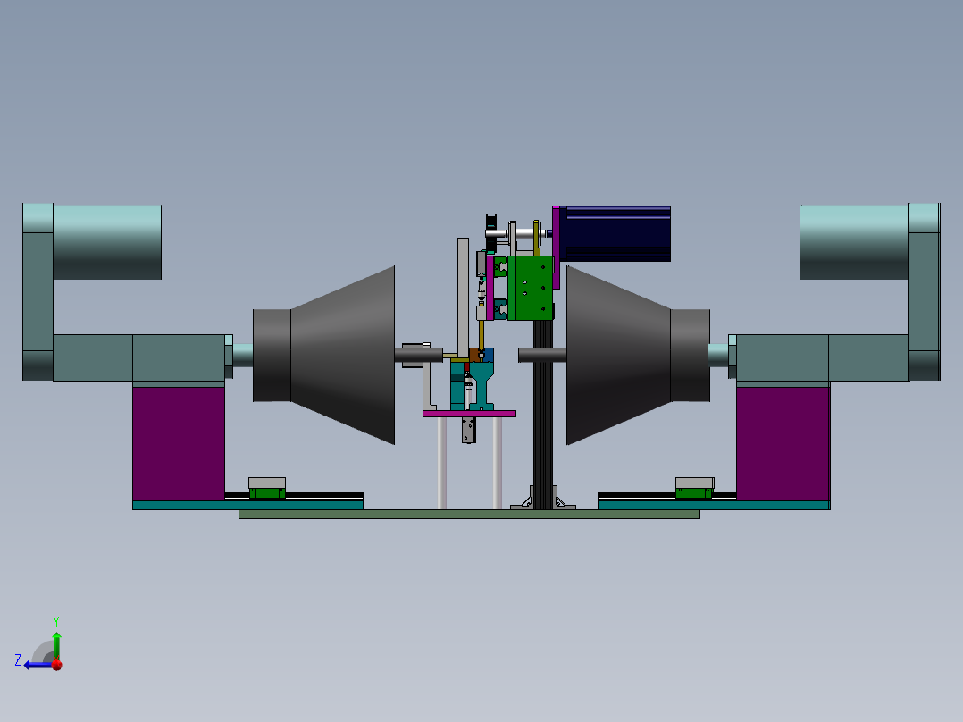 铝自动攻丝机右视图