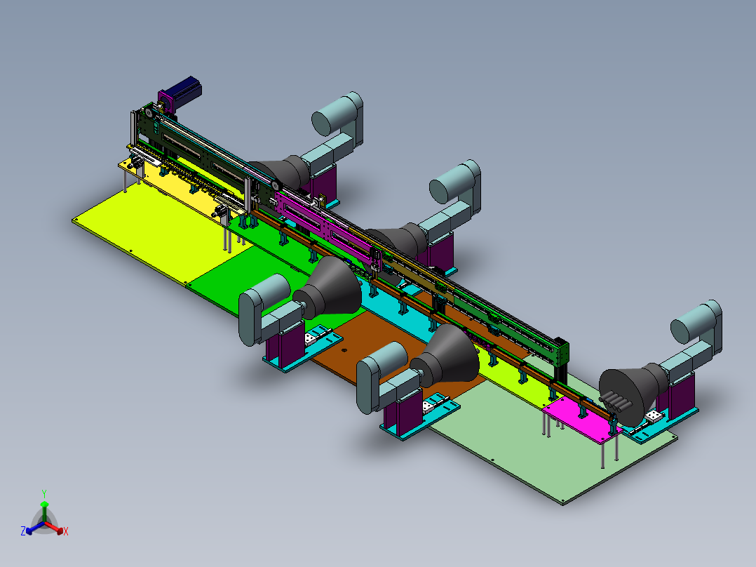 铝自动攻丝机正等轴测图