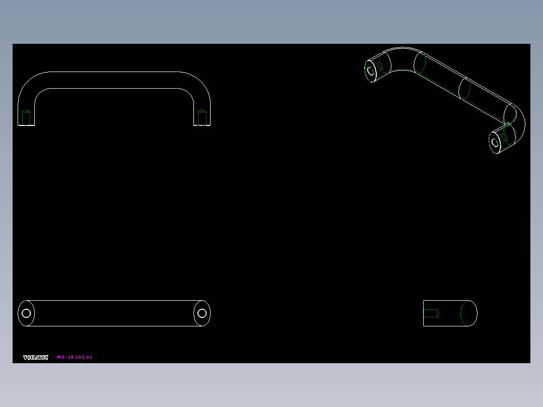 取手(鋁合金)(B)MO-2D多系列多零件图纸模型