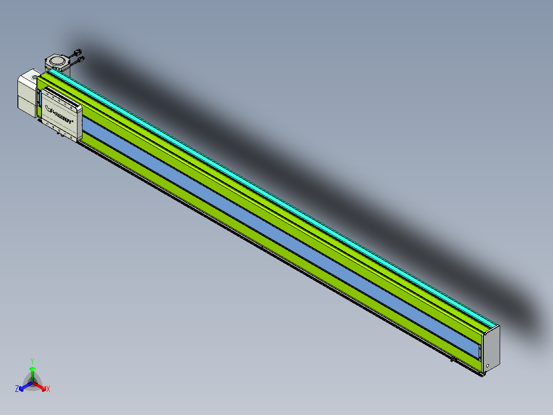 威洛博VBC同步带传动一无尘环境VBC17-L45-S1950-BLD-ZP75-C3正等轴测图