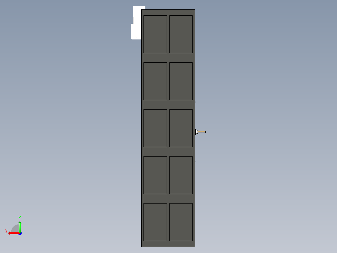 汽车防撞梁气动自动化夹具组装图_64后视图