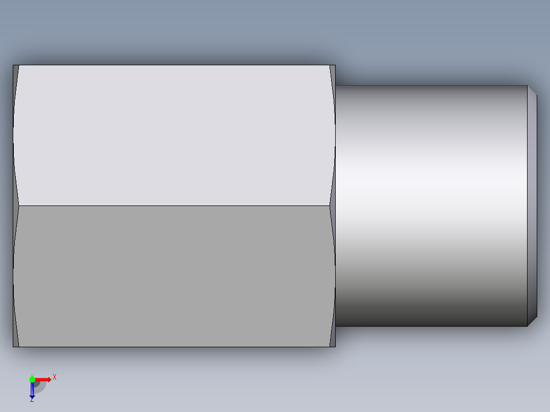 卡套式工业通用硬管接头EO_Swivel_connector_GAI06LR71X俯视图