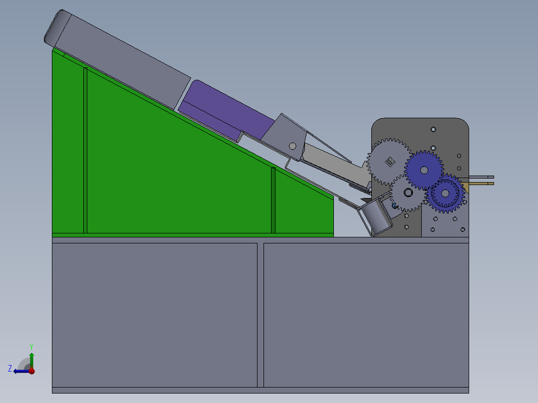 送纸机机构1200649右视图