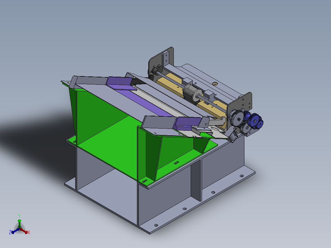 送纸机机构1200649正等轴测图