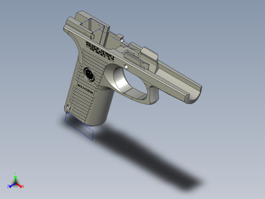 UG手枪4正等轴测缩略图