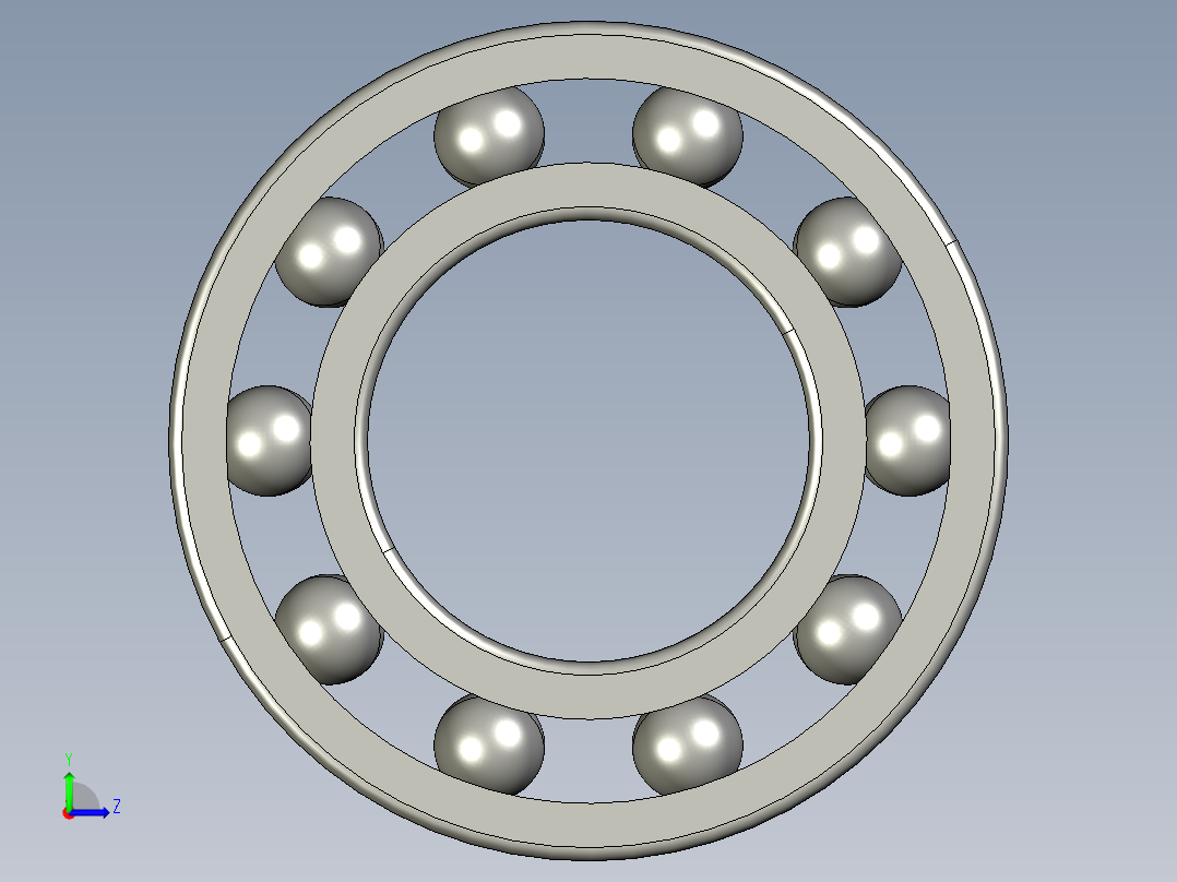 深沟球轴承61800左视图