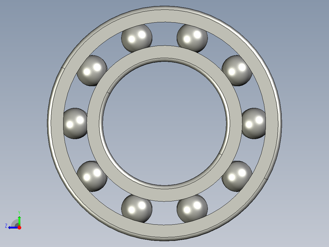 深沟球轴承61800右视图