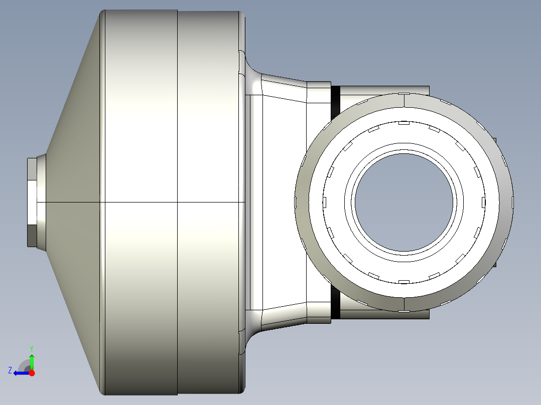 6DKMUFCCP NO-DA 气动隔膜阀、常开型双作用，BSP螺纹女性联盟结束，PVC-C系列右视图