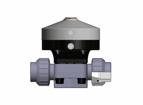 6DKMUFCCP NO-DA 气动隔膜阀、常开型双作用，BSP螺纹女性联盟结束，PVC-C系列