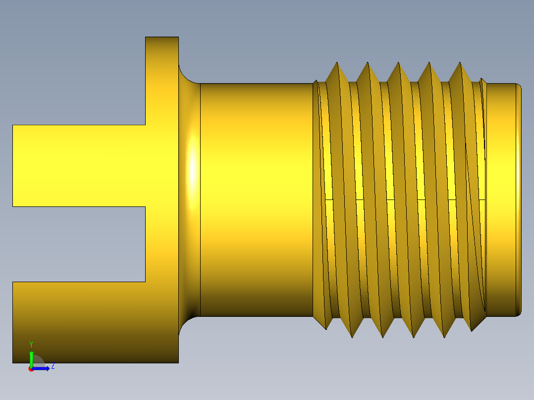 SMA接口38左视图