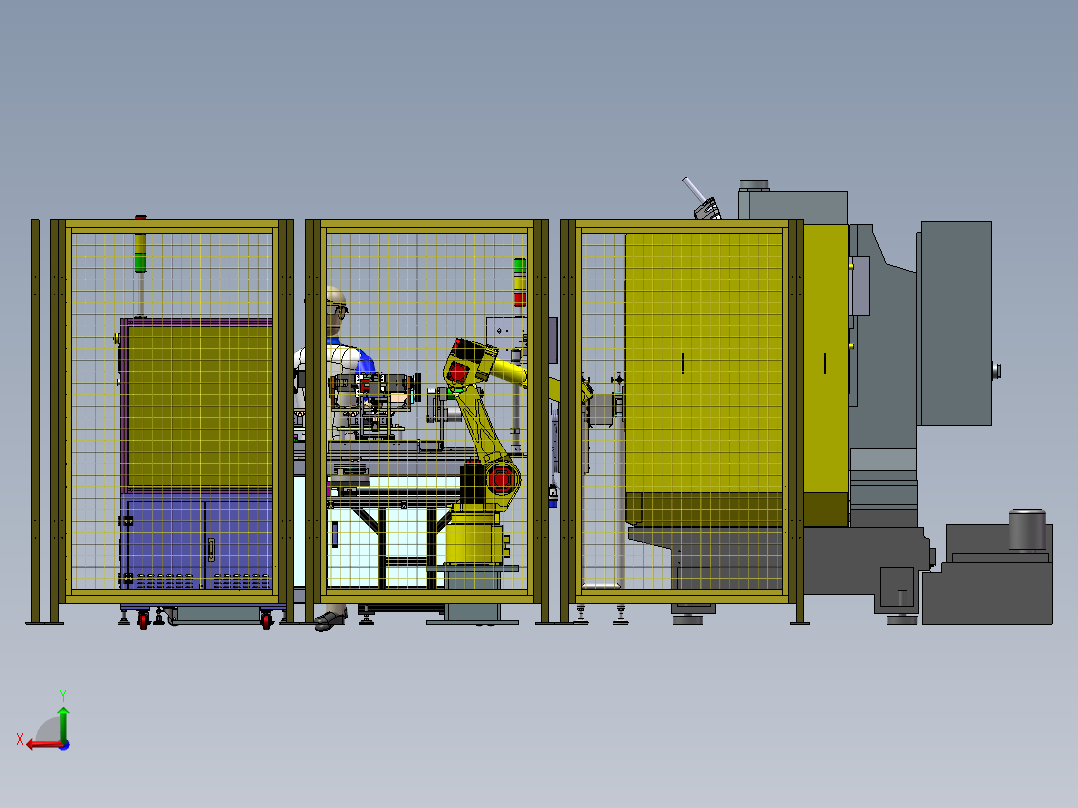 手机外壳加工打磨单元sw20后视图
