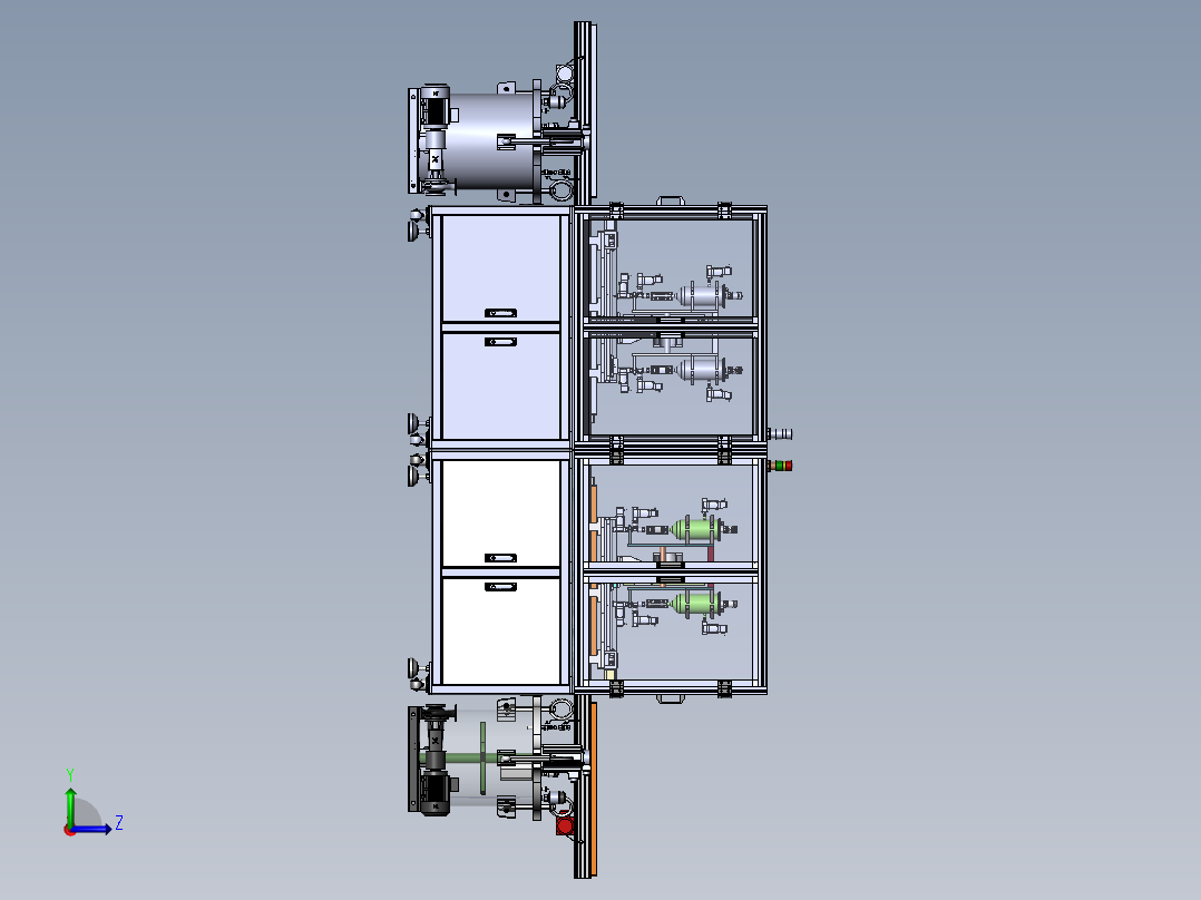 双工位自动浇筑机（含DFM）sw18可编辑左视图