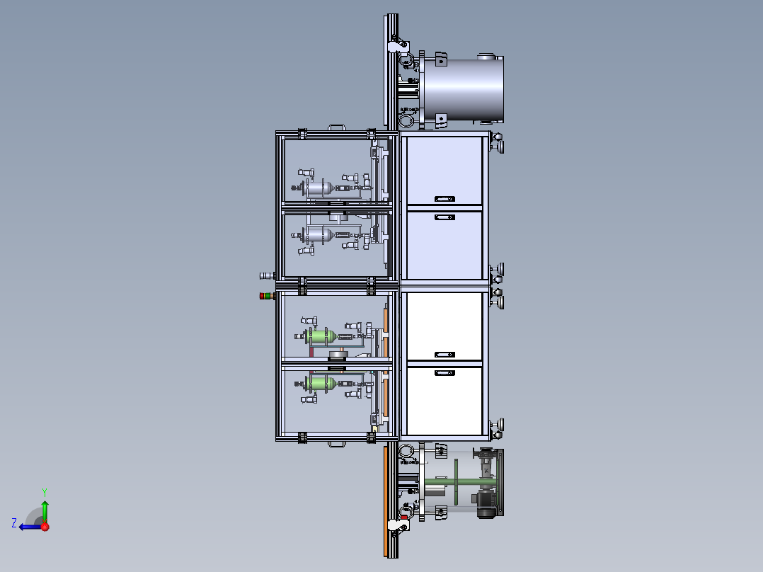 双工位自动浇筑机（含DFM）sw18可编辑右视图