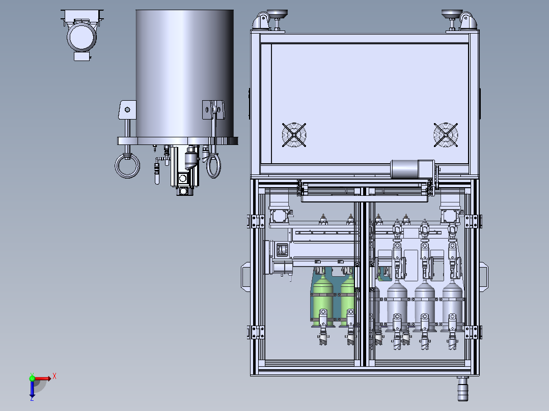 双工位自动浇筑机（含DFM）sw18可编辑俯视图
