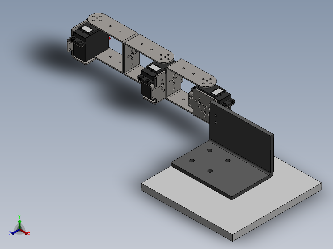 3自由度机械臂2正等轴测图