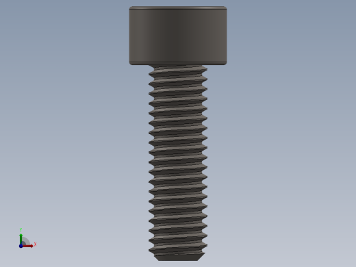 Screw_DIN_912_M6x20F_A2.SLDPRT公制内六角螺钉前视缩略图