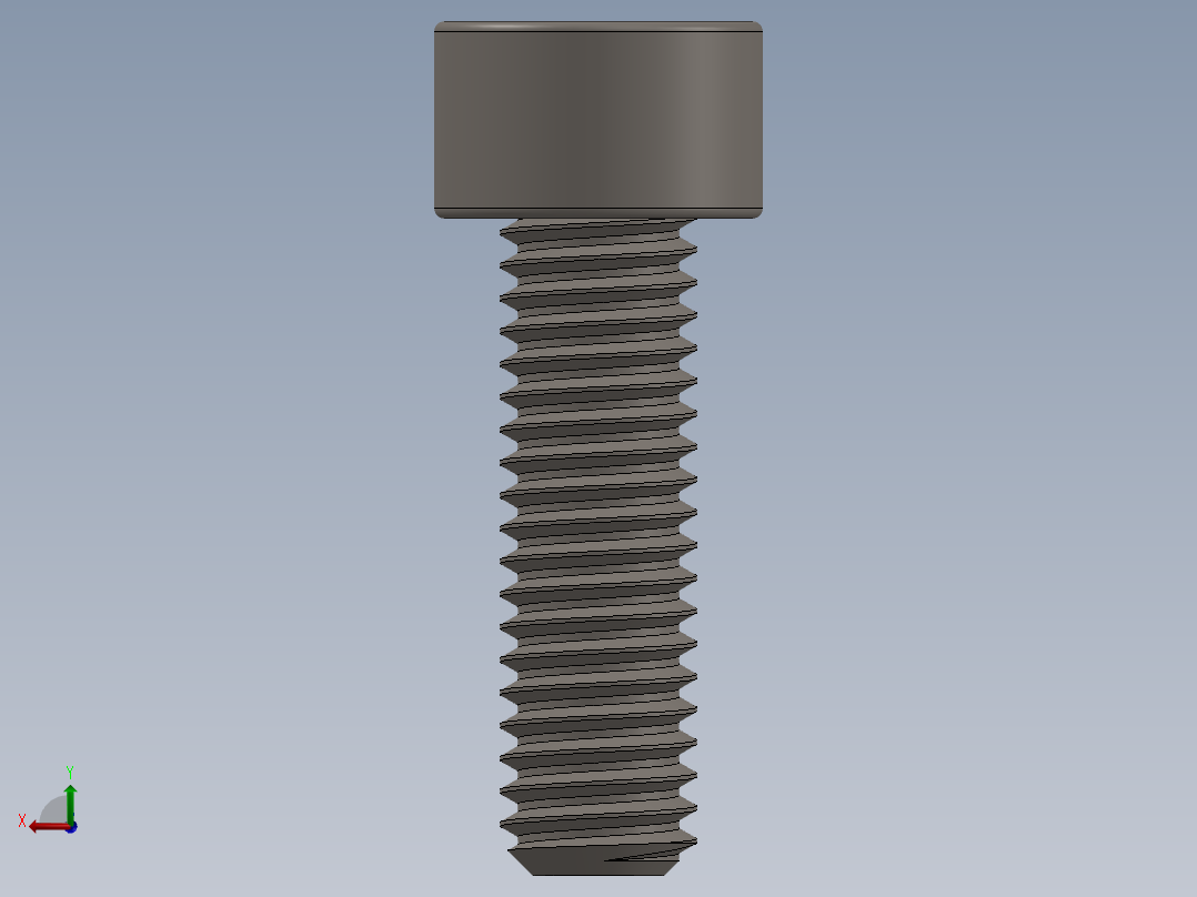 Screw_DIN_912_M6x20F_A2.SLDPRT公制内六角螺钉后视图