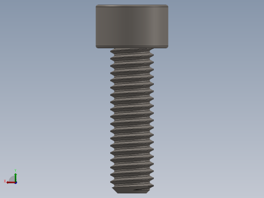 Screw_DIN_912_M6x20F_A2.SLDPRT公制内六角螺钉后视缩略图