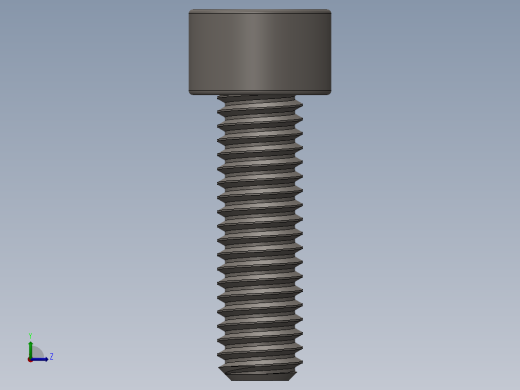 Screw_DIN_912_M6x20F_A2.SLDPRT公制内六角螺钉左视缩略图