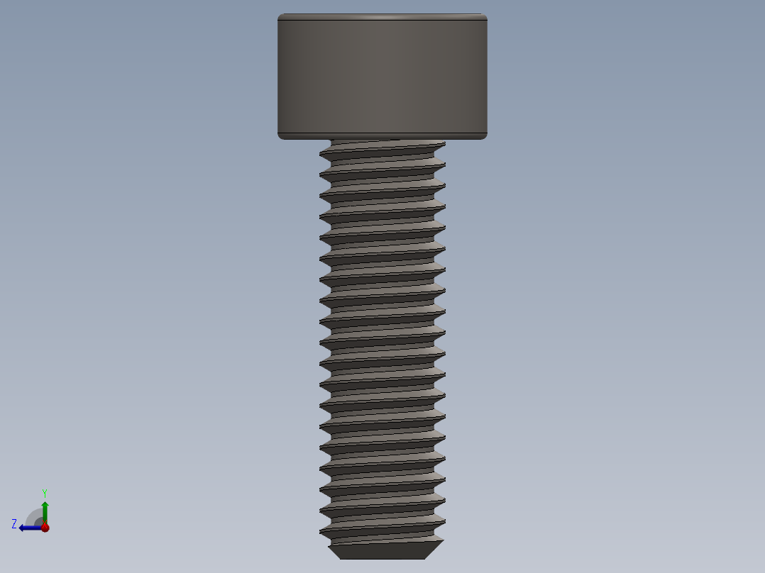 Screw_DIN_912_M6x20F_A2.SLDPRT公制内六角螺钉右视图