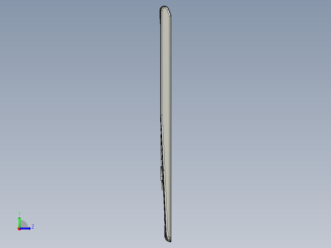 笔记本C壳铣键盘框UG程序模型左视图