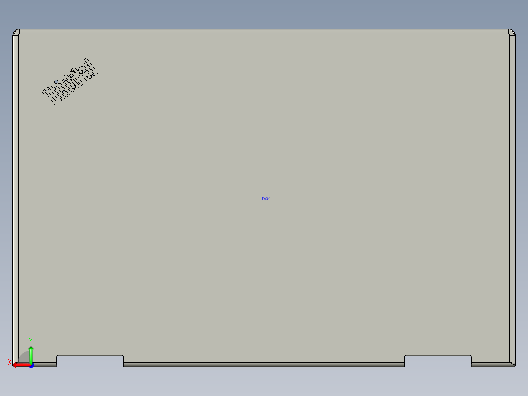 屏幕外壳内腔清角UG程序模型后视图
