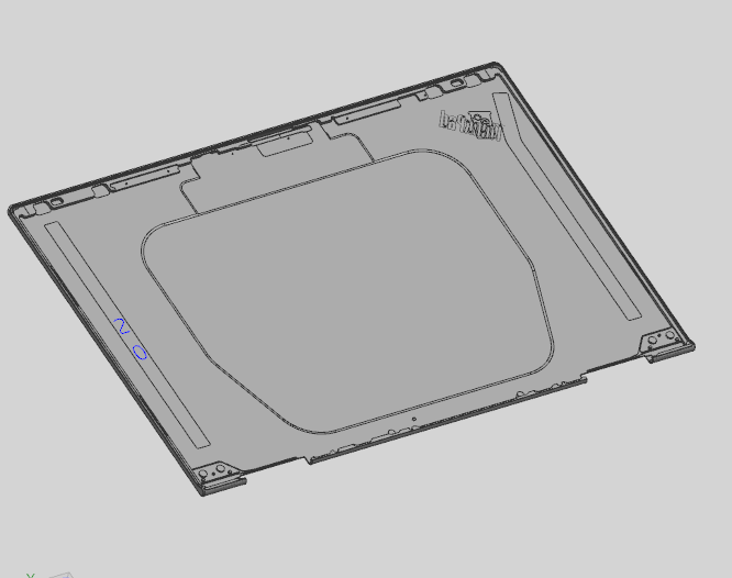 屏幕外壳内腔清角UG程序模型