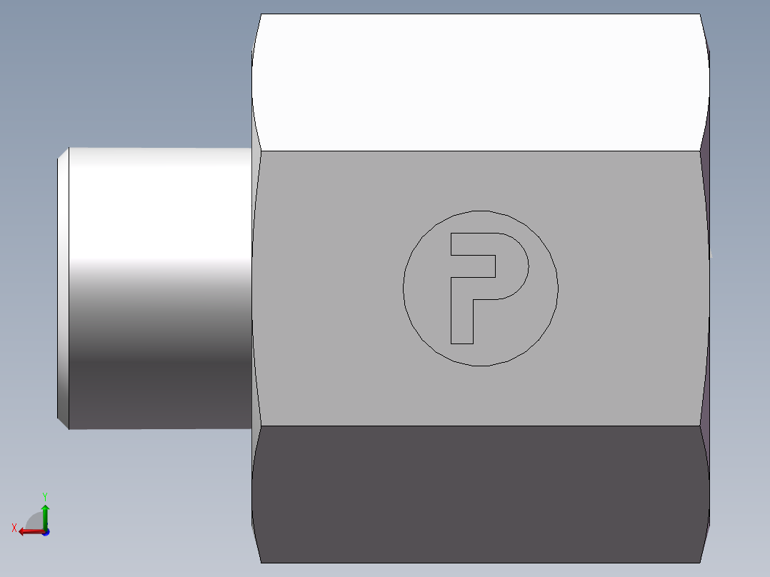 直通内螺纹接头、5CB-16-08后视图