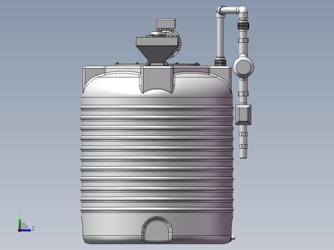 压力容积、水泥搅拌槽罐左视图