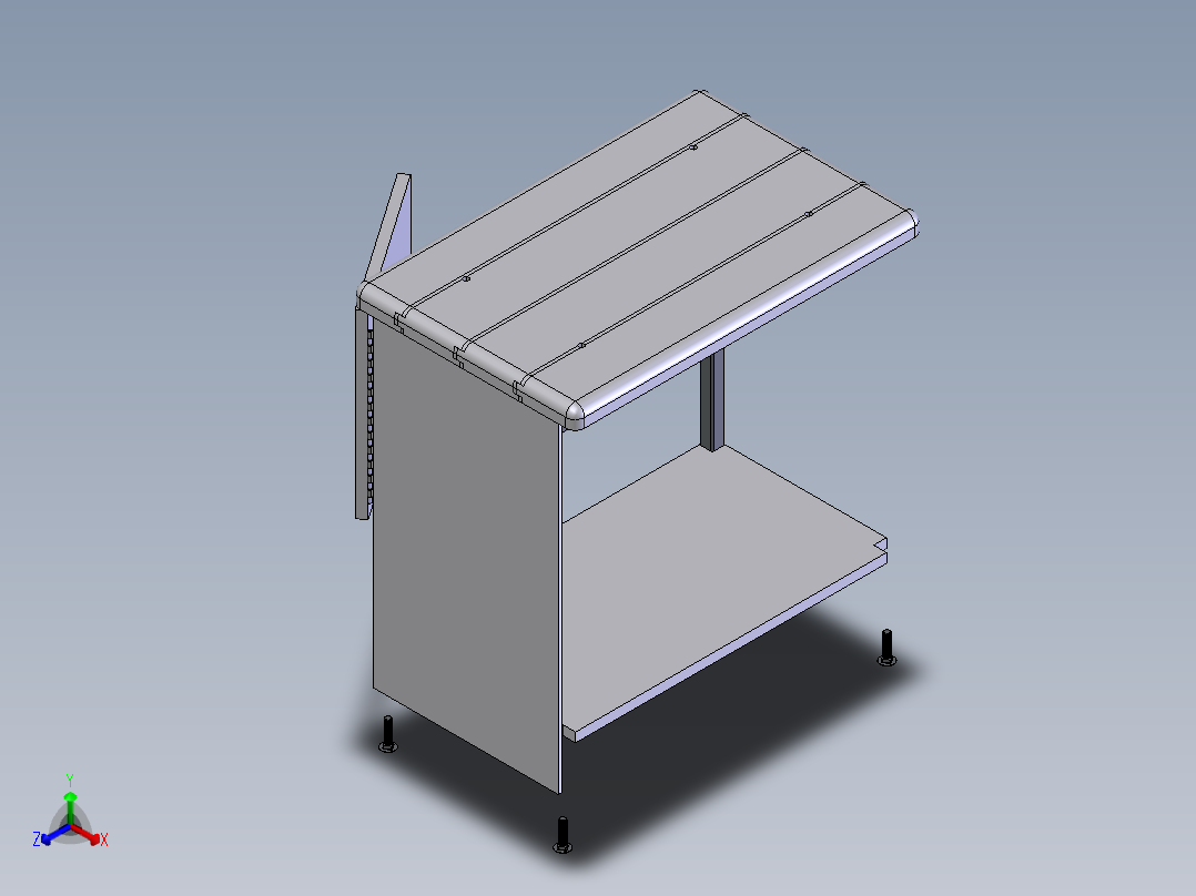 工具台架正等轴测图