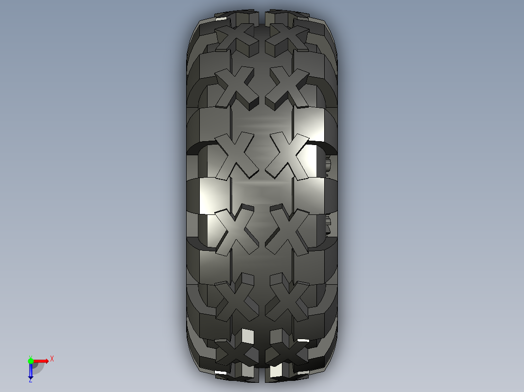 B3004586-ATV轮胎俯视图