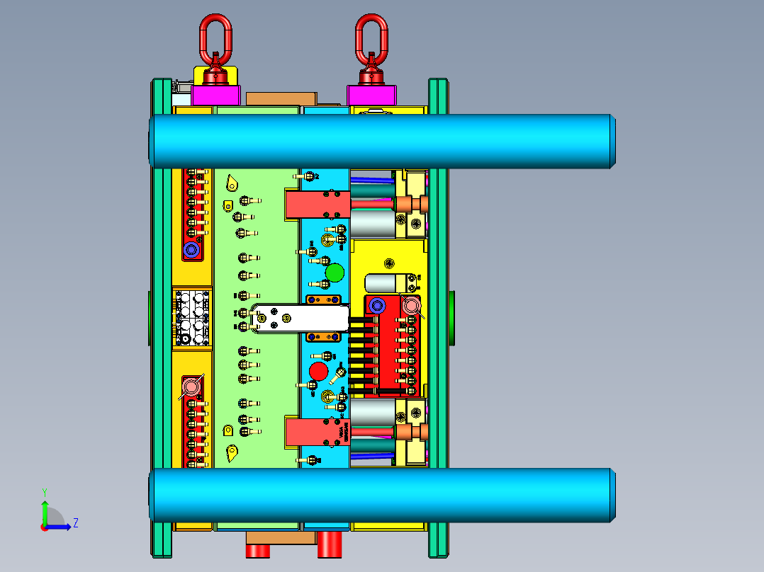 家用老年代步车机舱盖板模具左视图