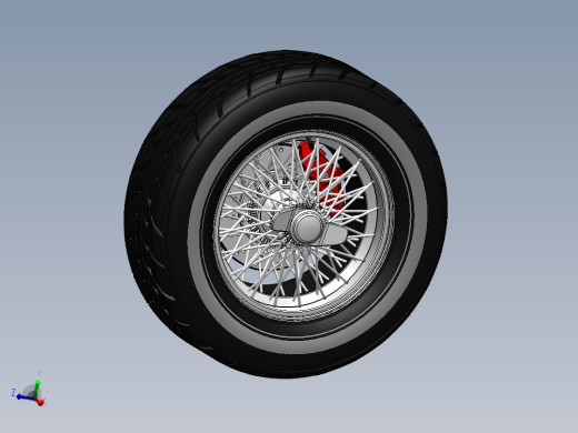 e型捷豹钢丝辐条车轮