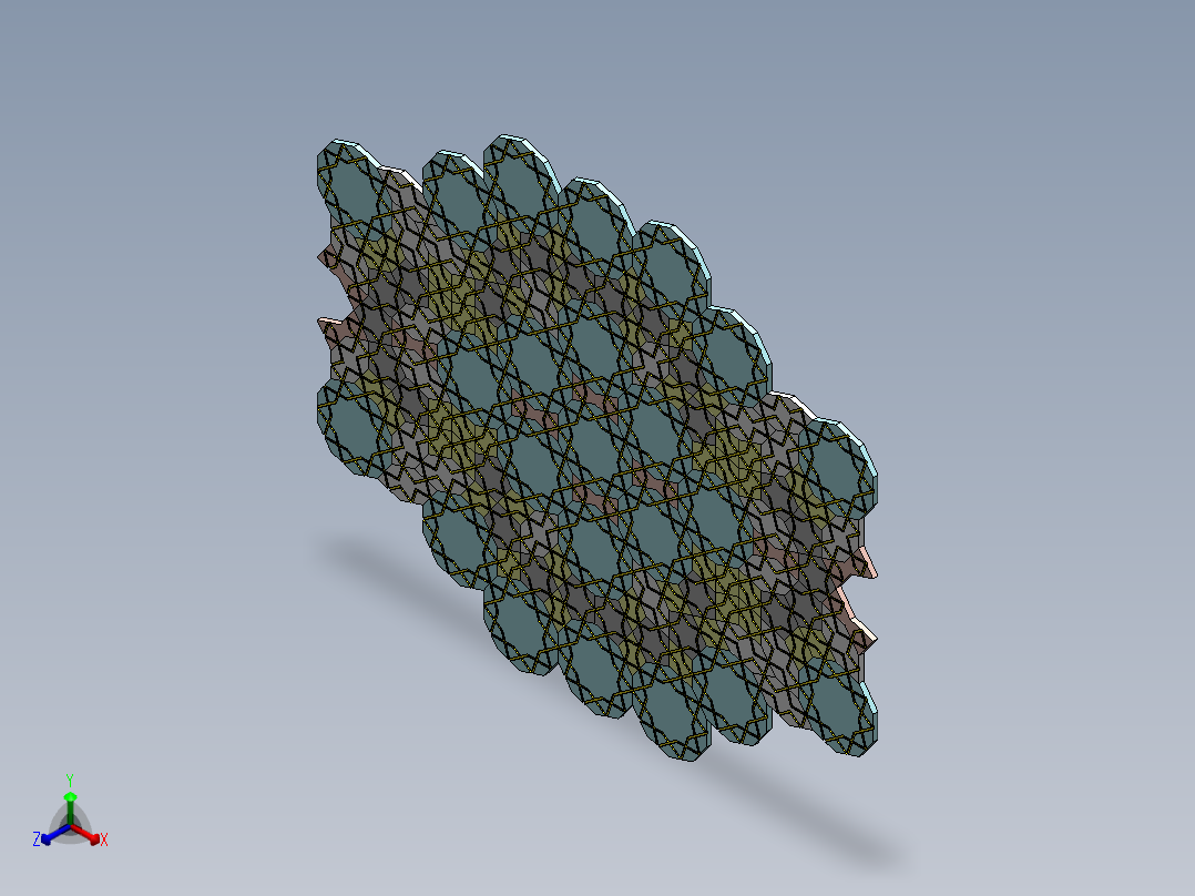 结 平铺模式正等轴测图