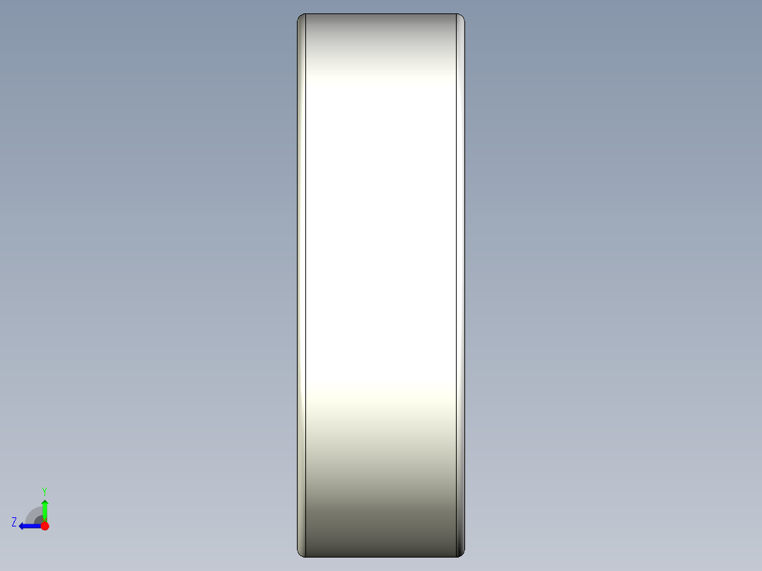完整的公制6000-ZZ双屏蔽轴承库— SolidWorks和Step模右视图