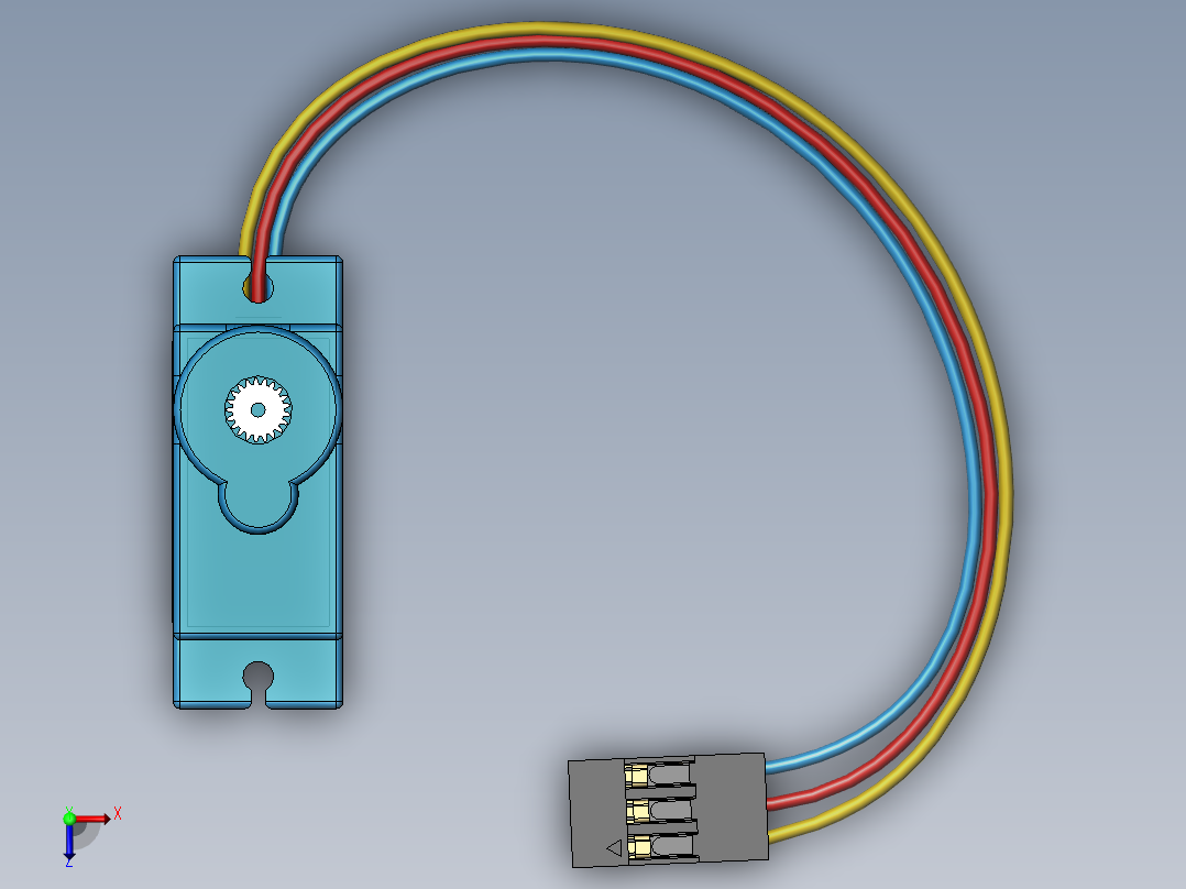 Fitec FS90R 微型伺服俯视图