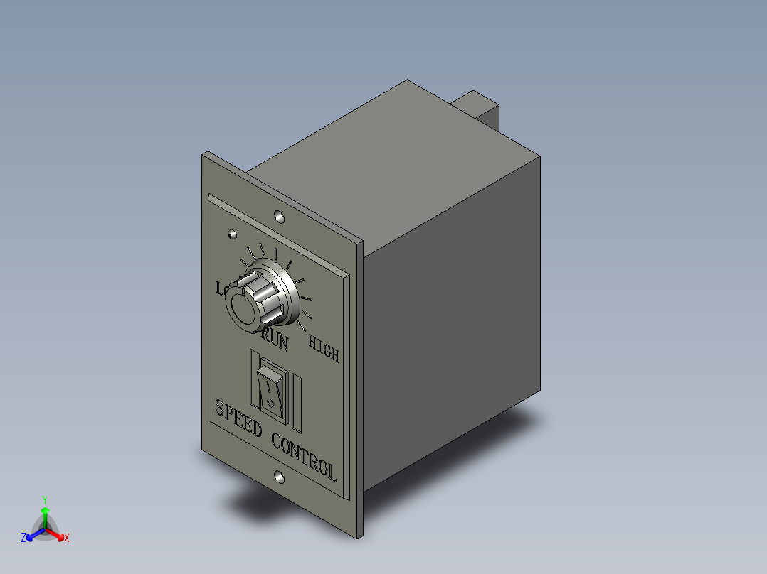 SF90E精研调速器-正等轴测图