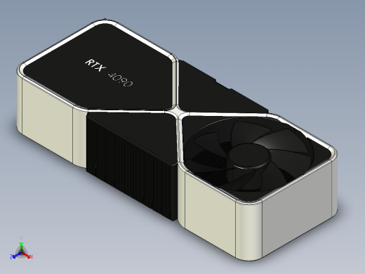 Nvidia RTX 4090 Founders Edition 简化版模型