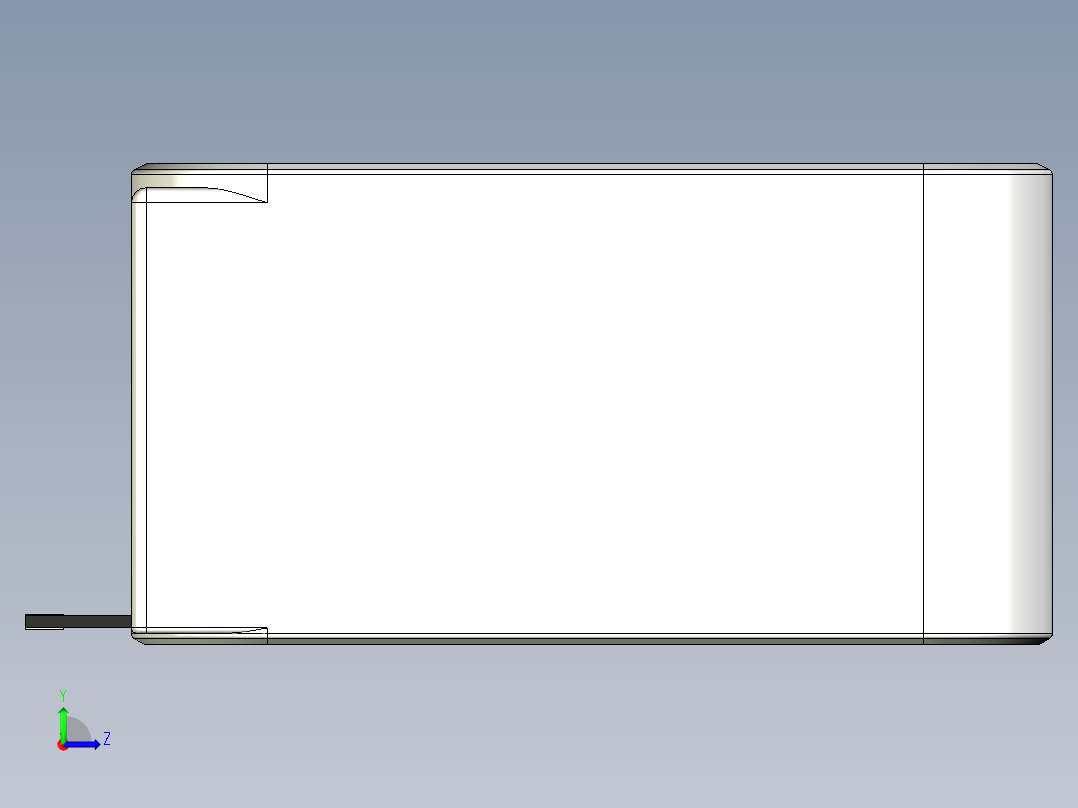 Nvidia RTX 4090 Founders Edition 简化版模型左视图