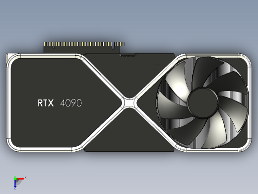 Nvidia RTX 4090 Founders Edition 简化版模型俯视缩略图