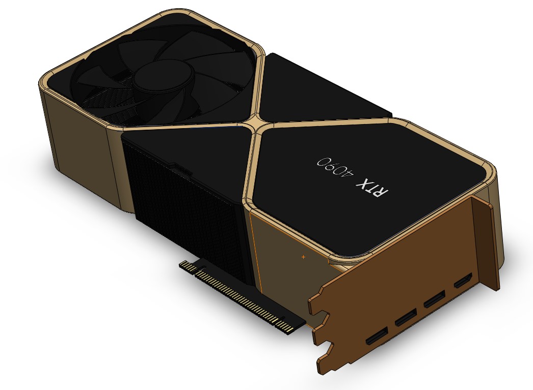 Nvidia RTX 4090 Founders Edition 简化版模型