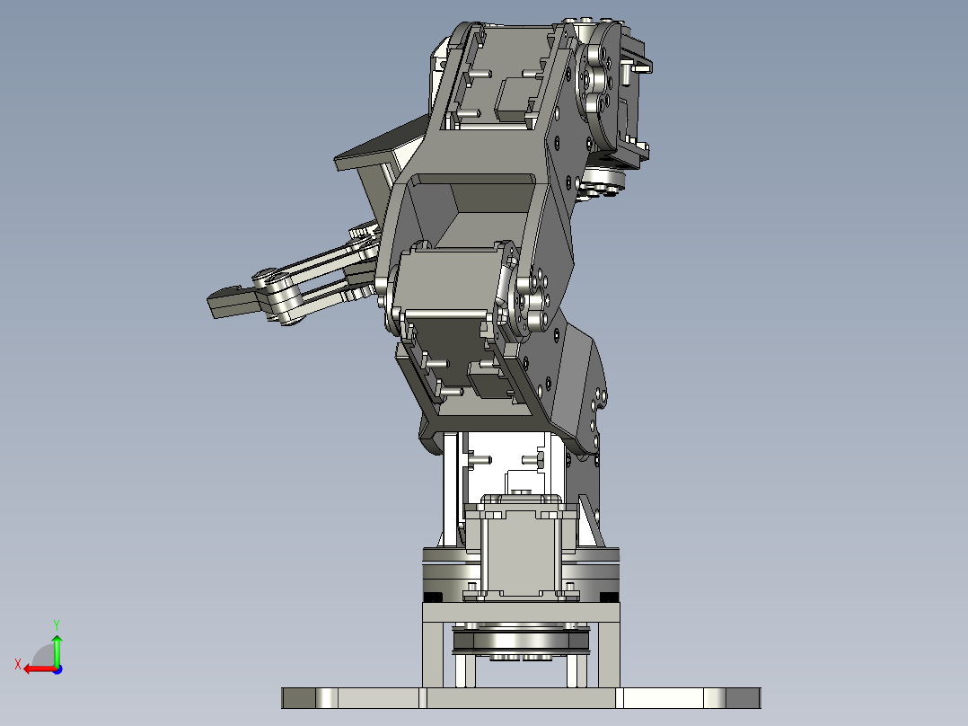 机械手臂演示机械臂逆运动学演示后视图