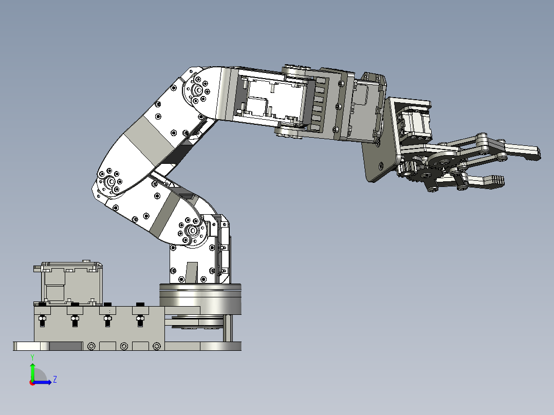 机械手臂演示机械臂逆运动学演示左视图